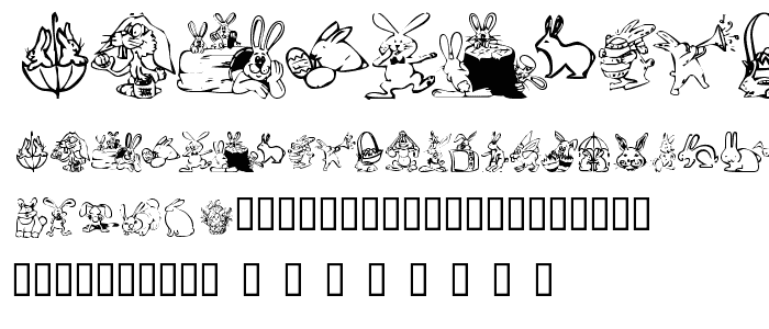KR Bunny Dings font
